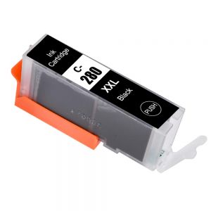 Canon PGI-280 XXL Black High Yield Ink Cartridge. Includes Black Compatible Ink Cartridge.