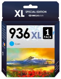 HP 936XL / 936e Combo Pack Compatible Ink. Works with 9110b 9122e 9125e 9135e 9128e 9130b Printers. Cyan