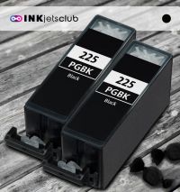 2 Pack Canon PGI-225 Pigment Black Compatible Inkjet Cartridge (With Chip)