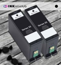 2 Pack Dell Series 33/34  (331-7377 / T9FKK) Extra High Yield Black Compatible Ink cartridge for Dell V525w and V725w