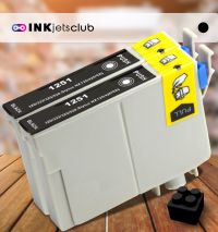 2 Pack Epson 125 (T125120) Black Compatible  Inkjet Cartridge