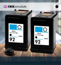 2 Pack HP 92 C9362WN  Black Compatible Ink cartridge