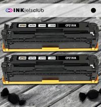 2 Pack HP 131X (CF210X) High Yield Black Compatible  Toner Cartridge
