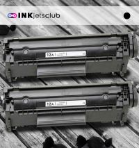 2 Pack HP 12A (Q2612A) Black Compatible Toner Cartridge