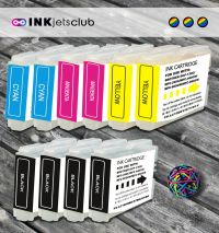 10 Pack - Brother LC51 High Yield Ink Cartridge Value Pack. Includes 4 Black, 2 Cyan, 2 Magenta and 2 Yellow Ink Compatible Cartridge