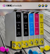 5 Pack - Epson 200 Ink Cartridge Value Pack. Includes 2 Black, 1 Cyan, 1 Magenta and 1 Yellow Compatible  Ink Cartridges