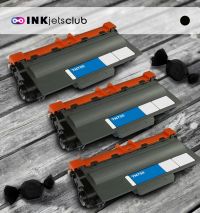 3 Pack Brother TN750 High Yield Black CompatibleToner Cartridge