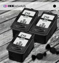 3 Pack Canon PG-210 Black Compatible  Inkjet Cartridge