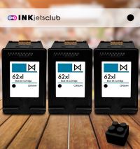 3 Pack HP 62XL (C2P05AN)  High-Yield Black Compatible  Ink Cartridge