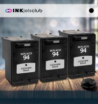 3 Pack HP 94 (C8765WN) Black Compatible Ink cartridge
