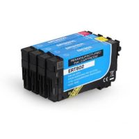 4 Pack - Epson Compatible  802 Black and 802XL Cyan, Magenta and Yellow Remanufactured inks