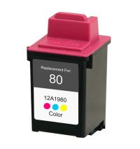 Lexmark Compatible  12A1980 (#80) Color Compatible Ink cartridge
