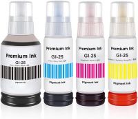 5-Star 4-Pack - GI-25 Pigment Refill Bottle Ink Replacement for Canon 25 GI-25 GI25 Ink Work for Canon PIXMA MegaTank GX2020 GX1020 Printer (Black 135ml, CMY 70ml)