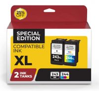 Canon PG-243XL Black & CL-244XL Color Compatible Ink Cartridge Value 2 Pack